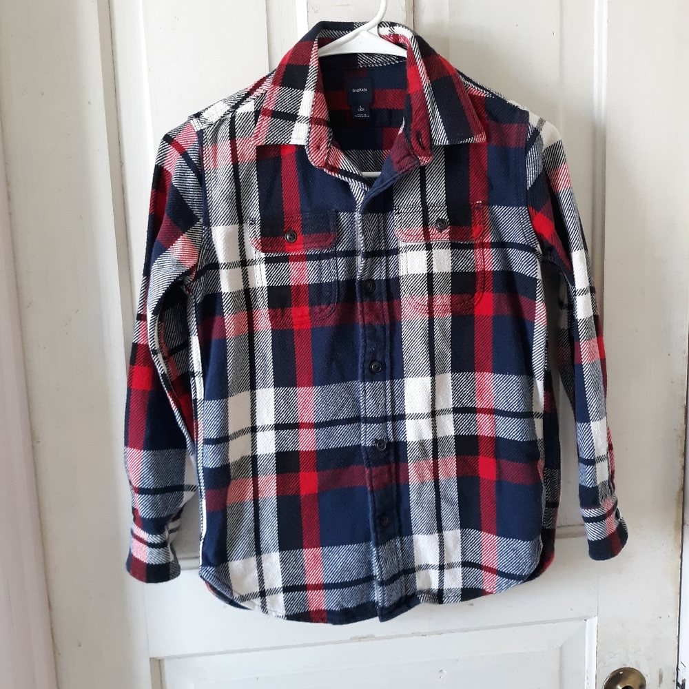 Gap kids flannel Button down shirt size 10.